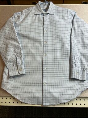 Banana Republic‎ Light Blue Check Dress Shirt